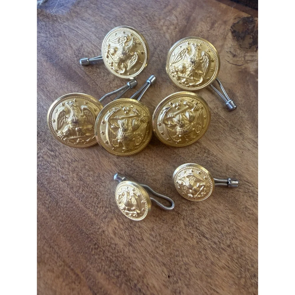 Eagle With Anchor Navy Brass Button 7 buttons